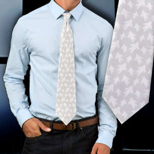 Halloween Ghosts Pattern Silver Gray Tie