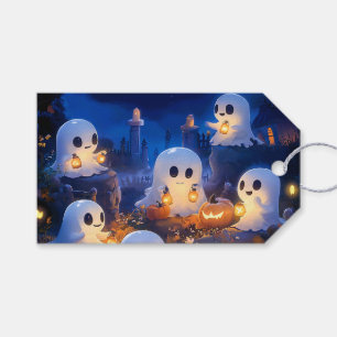Halloween Ghosts Pumpkin Lanterns Spooky Night Gift Tags