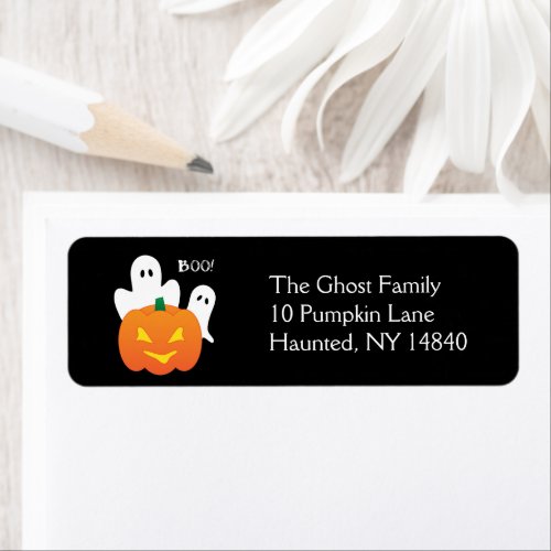 Halloween Ghosts Return Address Label