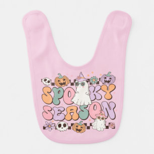 Halloween Ghosts Spooky Season Baby Bib