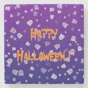 Halloween Ghosts Stone Coaster
