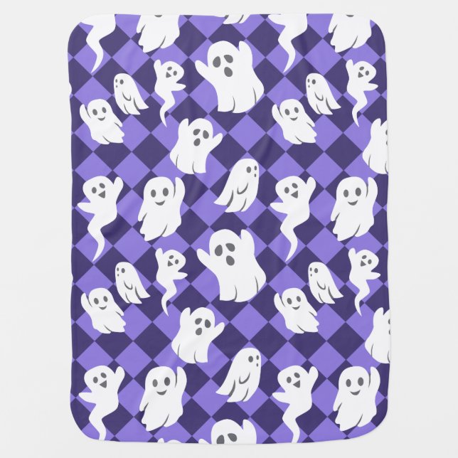 Halloween Ghosts Stroller Blanket (Front)