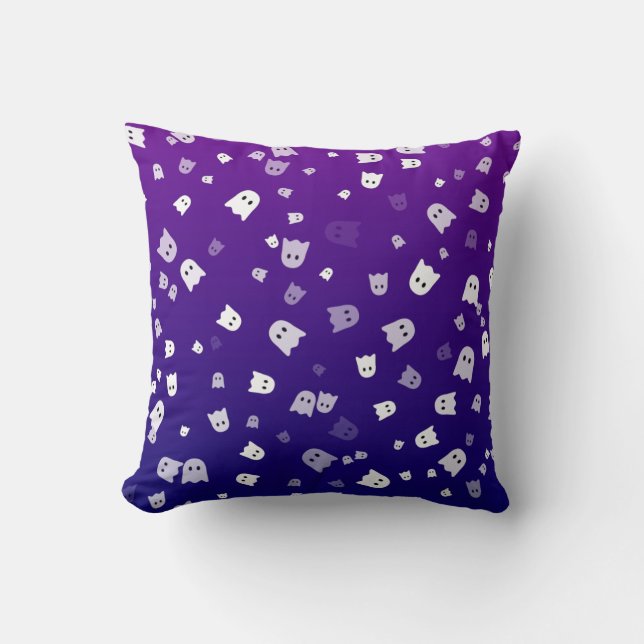 Halloween Ghosts Throw Pillow (Front)