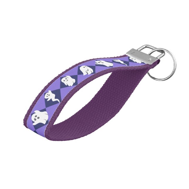 Halloween Ghosts Wrist Keychain (Angled Up)