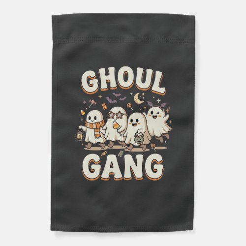 Halloween Ghoul Gang Garden Flag