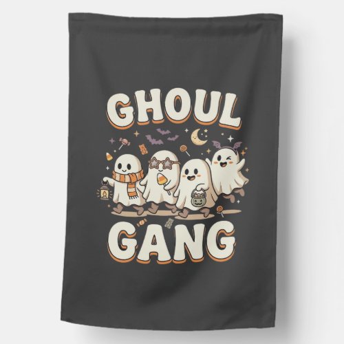 Halloween Ghoul Gang House Flag