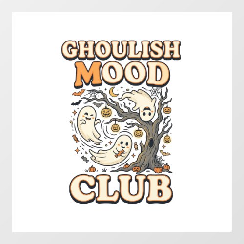 Halloween Ghoulish Mood Club Window Cling