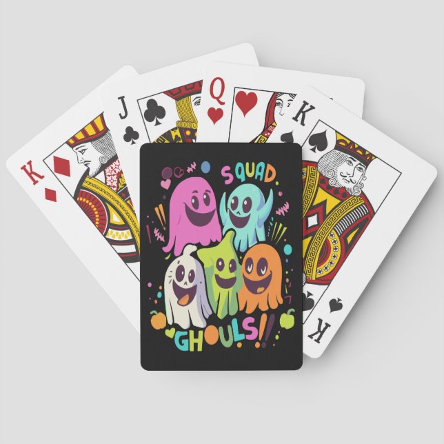 Halloween Ghouls Squad Poker Cards (Back)