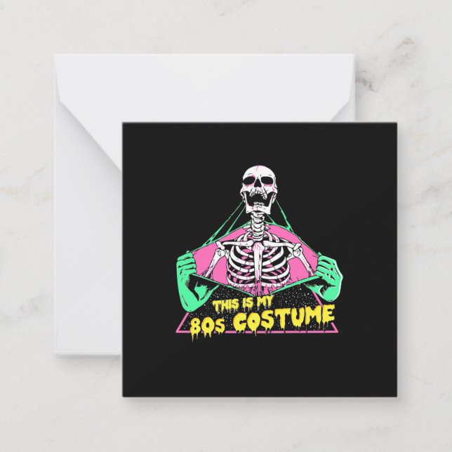 Halloween Gift | 80s Halloween Costume Retro Note Card (Front)
