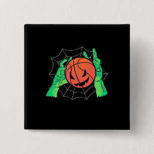 Halloween Gift Basketball Halloween Button