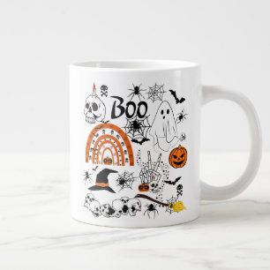 Halloween Gift, Boo, Halloween Sublimation Design Giant Coffee Mug