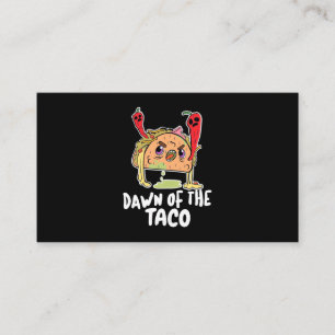 Halloween Gift   Dawn Of The Taco Halloween Business Card
