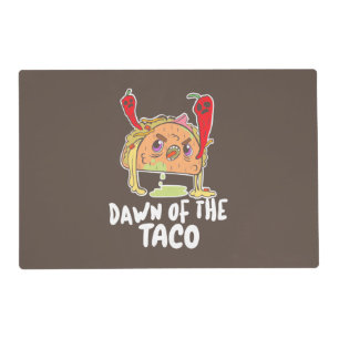 Halloween Gift   Dawn Of The Taco Halloween Placemat