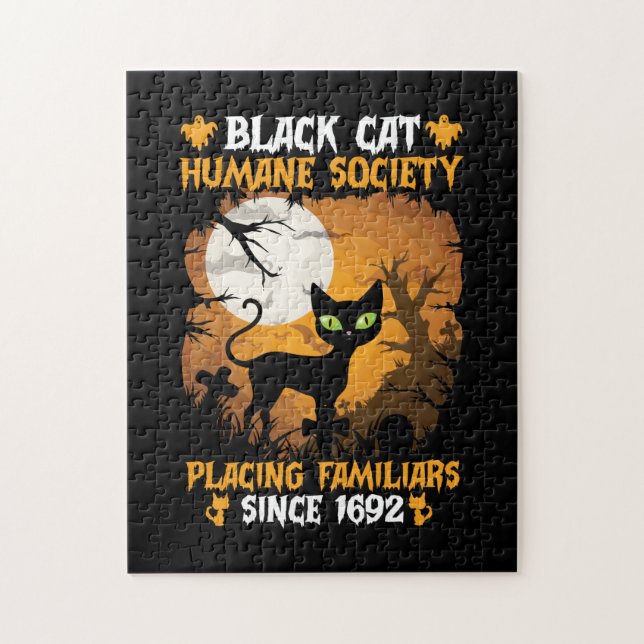 Halloween Gift | Human Society Placing Familiars Jigsaw Puzzle (Vertical)
