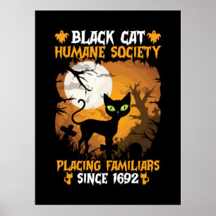 Halloween Gift Human Society Placing Familiars Poster
