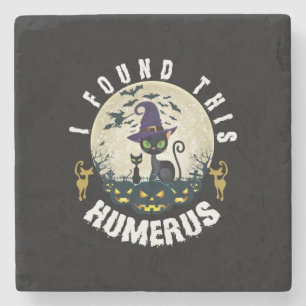 Halloween Gift   I Found This Humerus Birthday Stone Coaster