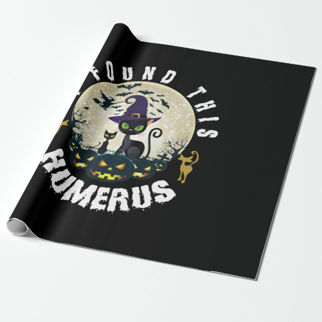 Halloween Gift | I Found This Humerus Birthday Wrapping Paper (Unrolled)