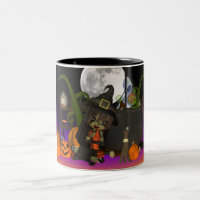 Halloween Gift Mug with cute little witch