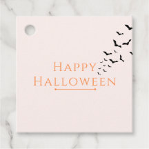 Halloween Gift Tag, Favor Tag, Bats, Pink