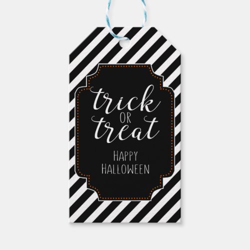 Halloween gift tag treat or treat tag