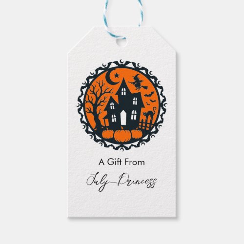 Halloween gift tags, personalized gift tags