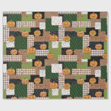 Halloween gift wrapping paper patchwork