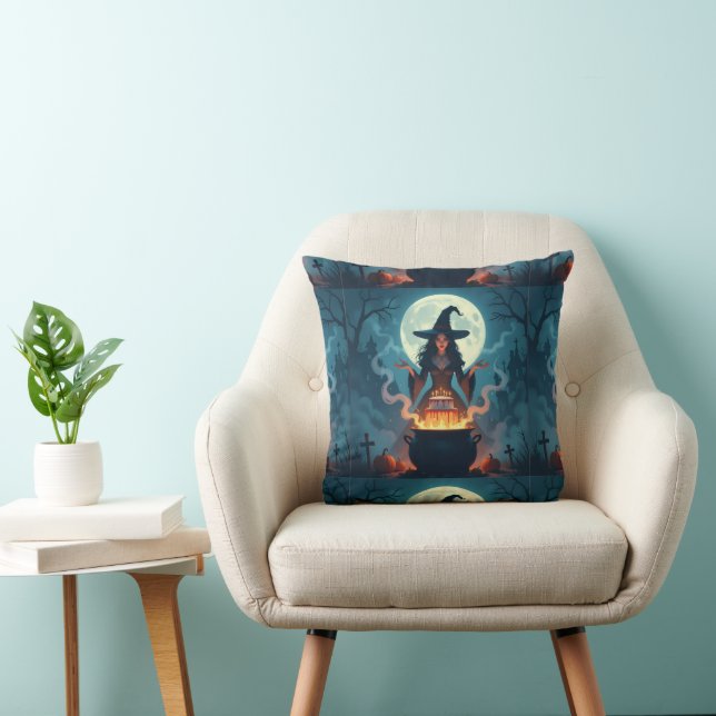 Halloween Gift Wrapping Paper Throw Pillow (Chair)