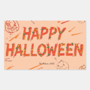Halloween giftsticker, Minimalist Modern halloween Rectangular Sticker