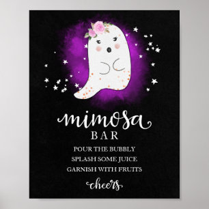 Halloween Girl Baby Shower Mimosa Bar Sign
