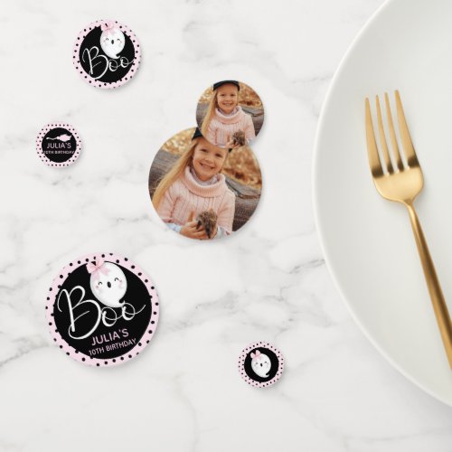 Halloween Girl Birthday Custom Photo Confetti