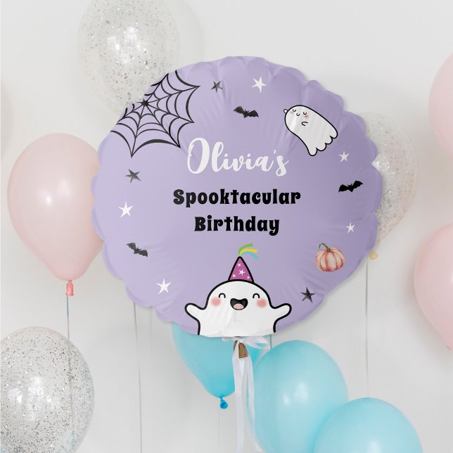Halloween Girl Birthday Purple Cute Ghost Balloon (Creator Uploaded)