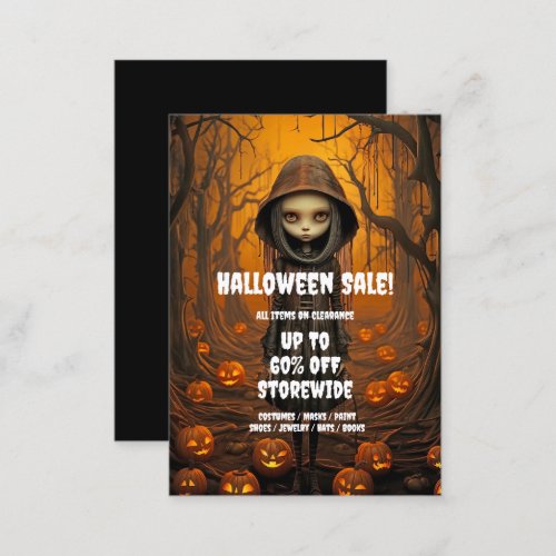 Halloween Girl Business Holiday Sales Mini Flyer