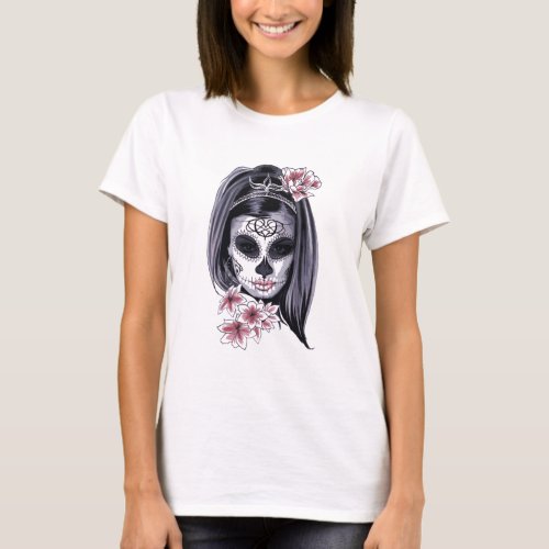 Halloween Girl Day of the Dead T_Shirt