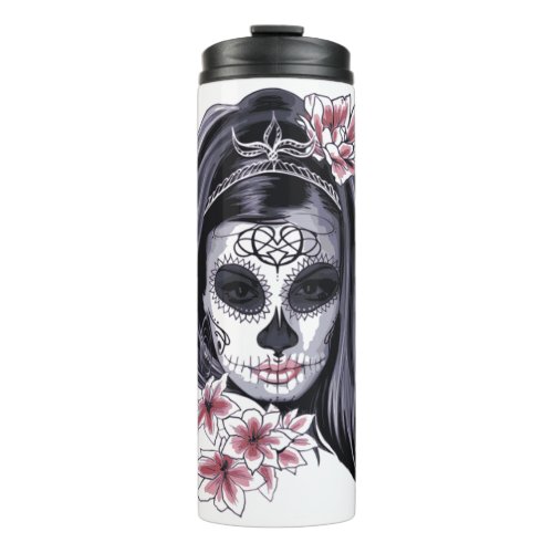 Halloween Girl Day of the Dead Thermal Tumbler