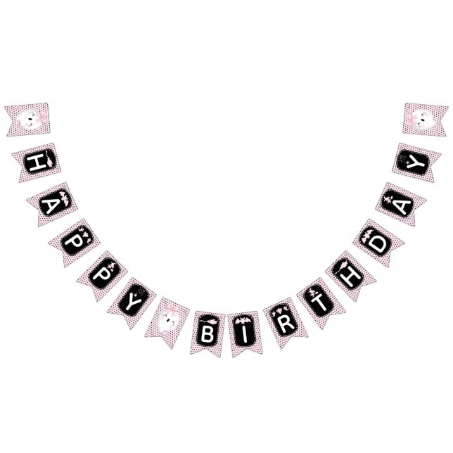 Halloween Girl Happy Birthday Bunting Flags (All)