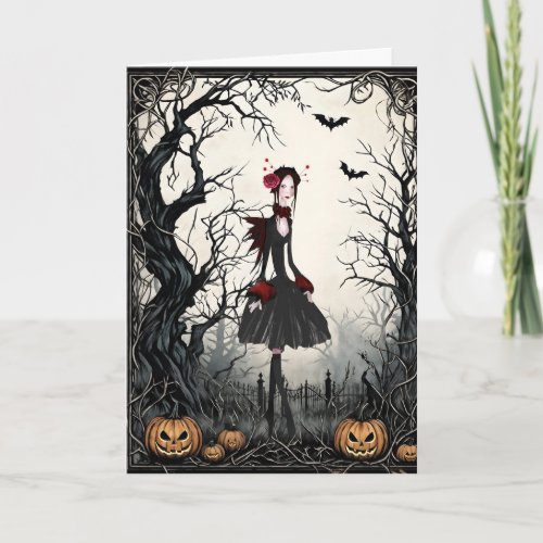 Halloween Girl Holiday Card