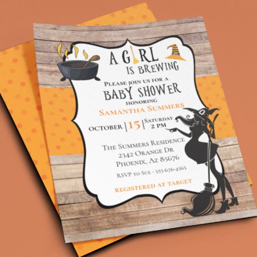 Halloween Girl is Brewing Witch Baby Shower