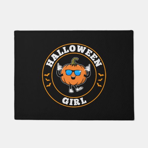 Halloween Girl Pumpkin Halloween Girl Halloween Doormat
