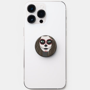 Halloween girl sugar skull face PopSocket