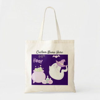 Halloween Girly Ghost Tote Bag - Personalize