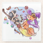Halloween Glass Coaster<br><div class="desc">Cute Halloween Coaster</div>