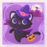 Halloween Glass Coaster<br><div class="desc">Cute Halloween Coaster</div>
