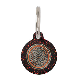 Halloween Glitter Celtic Knot Pet Tag