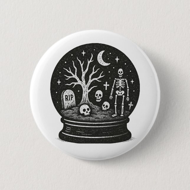 Halloween Globe Button (Front)