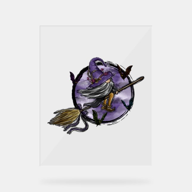 Halloween Gnome    Acrylic Sign (Front)