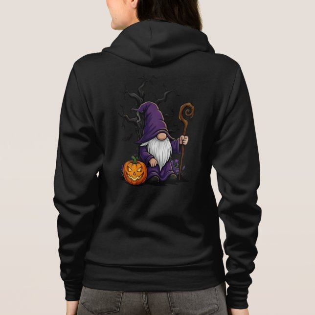 Halloween Gnome Adult Full-Zip Hoodie (Back)