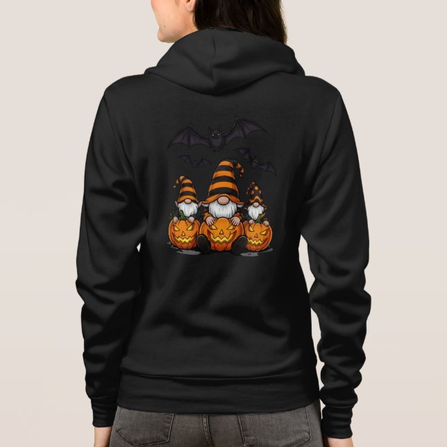 Halloween Gnome Adult Full-Zip Hoodie (Back)