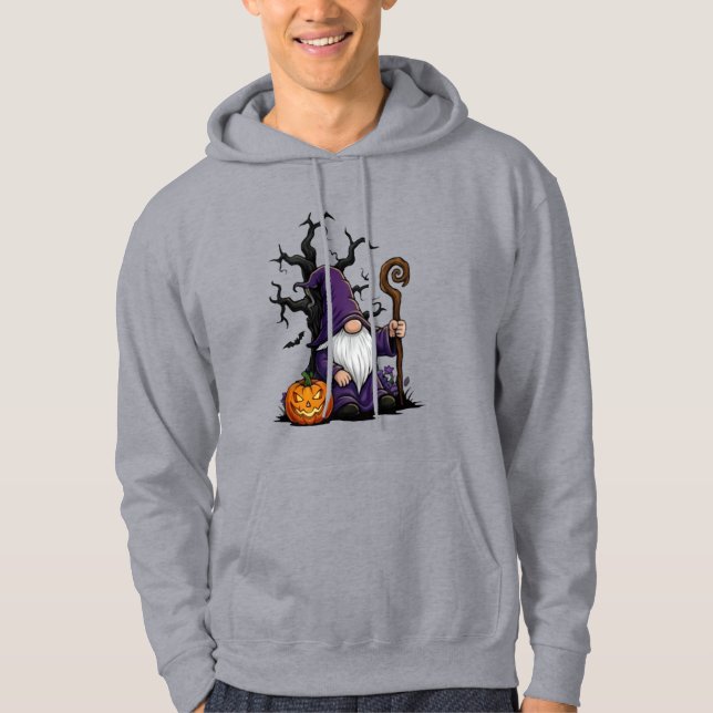 Halloween Gnome Adult Pullover Hoodie (Front)