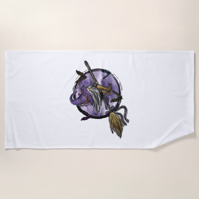 Halloween Gnome Beach Towel (Front)