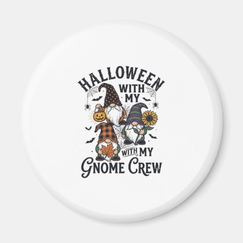 Halloween Gnome Crew Vintage Engraving Shirt_1 Magnet